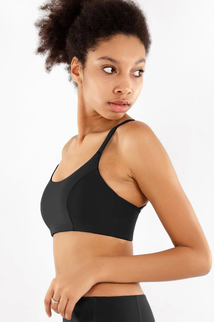 4 for $54 - Black Kelly Strappy Padded Sports Bra - Women