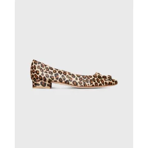 Ann Mashburn Buckle Shoe Leopard Calf Hair