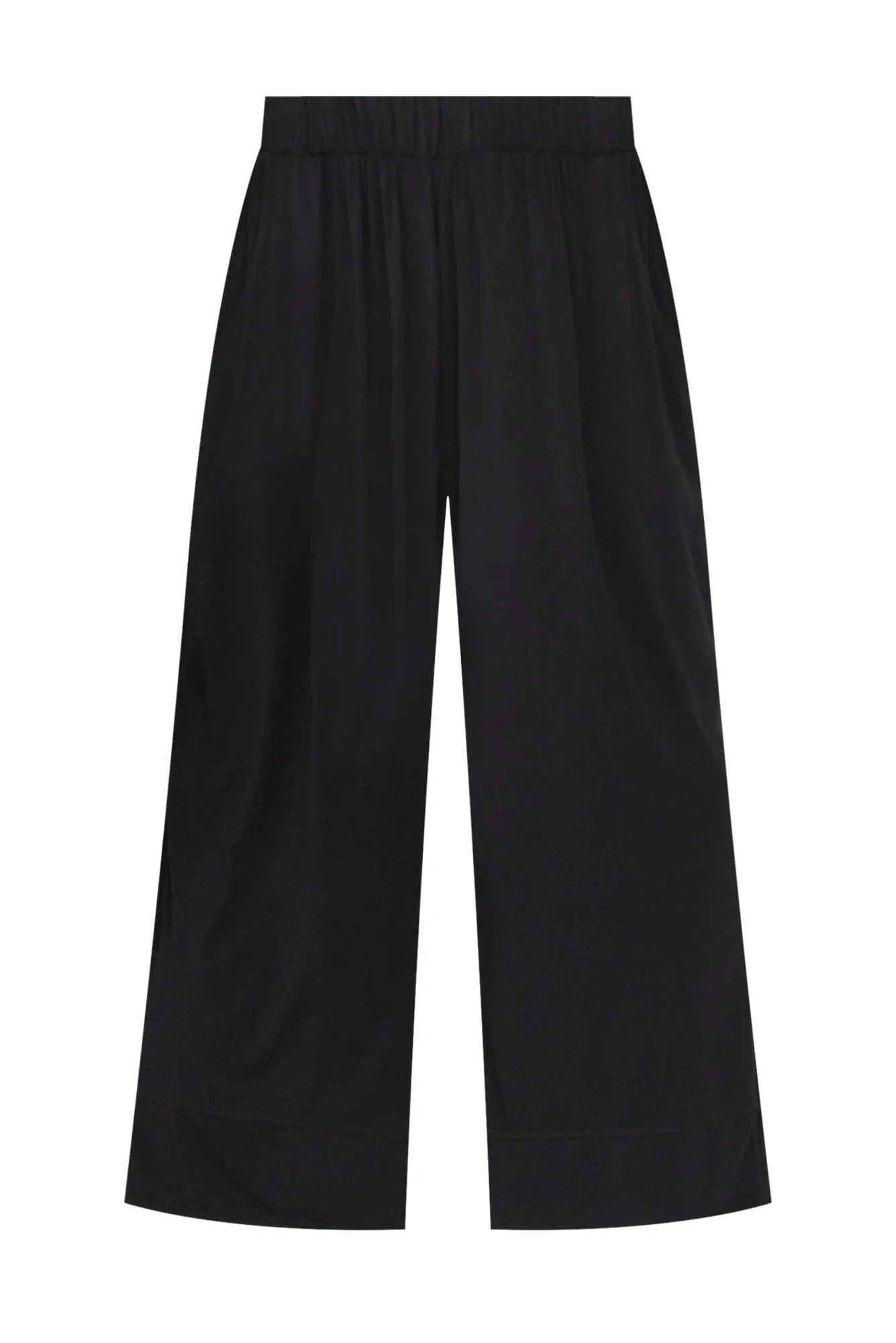 Astrid Black Bamboo Wide Leg Pants