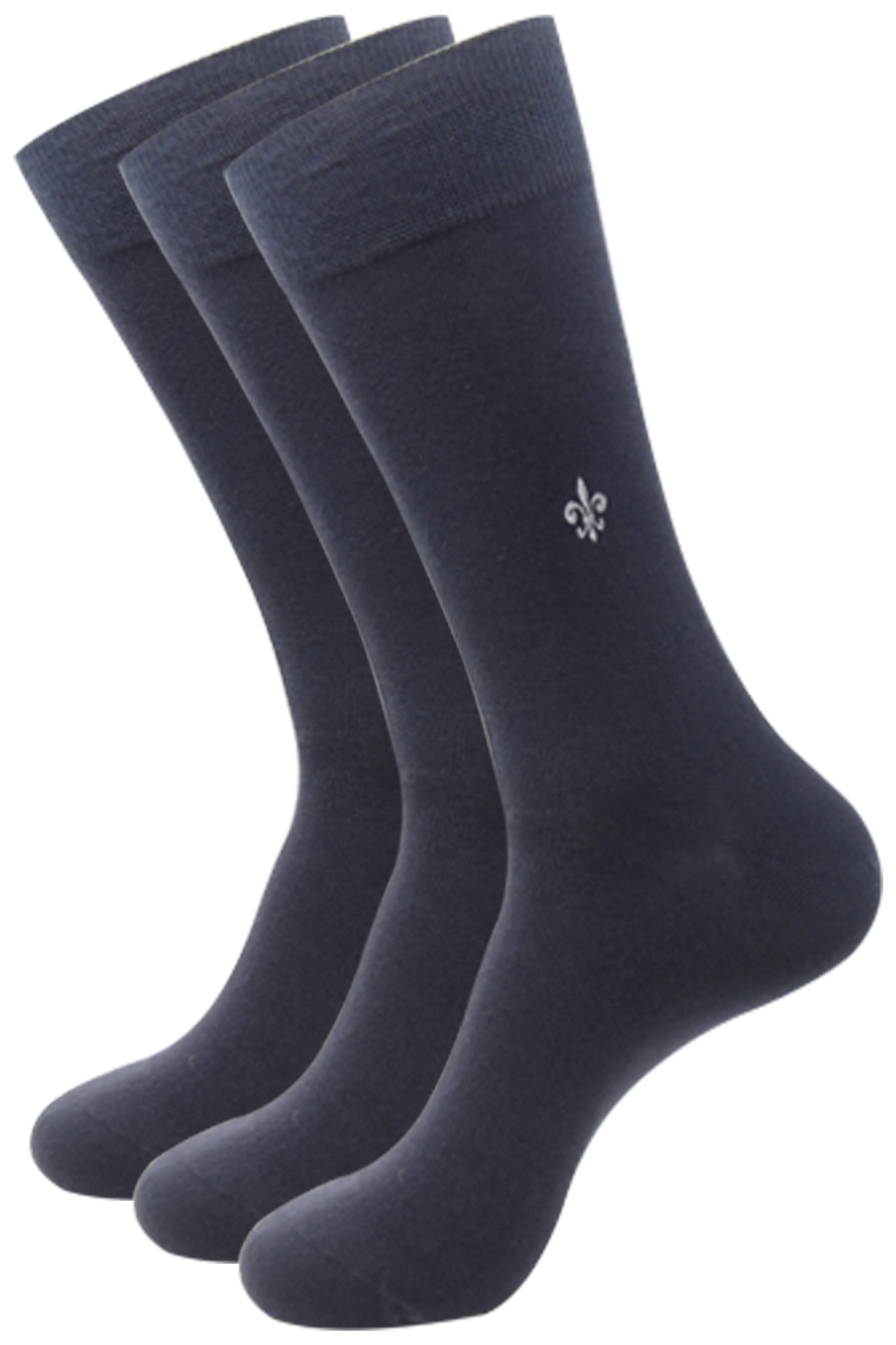 Balenzia Men’s Formal Organic Cotton Socks- Dark Grey-  (Pack of 3 Pairs/1U)