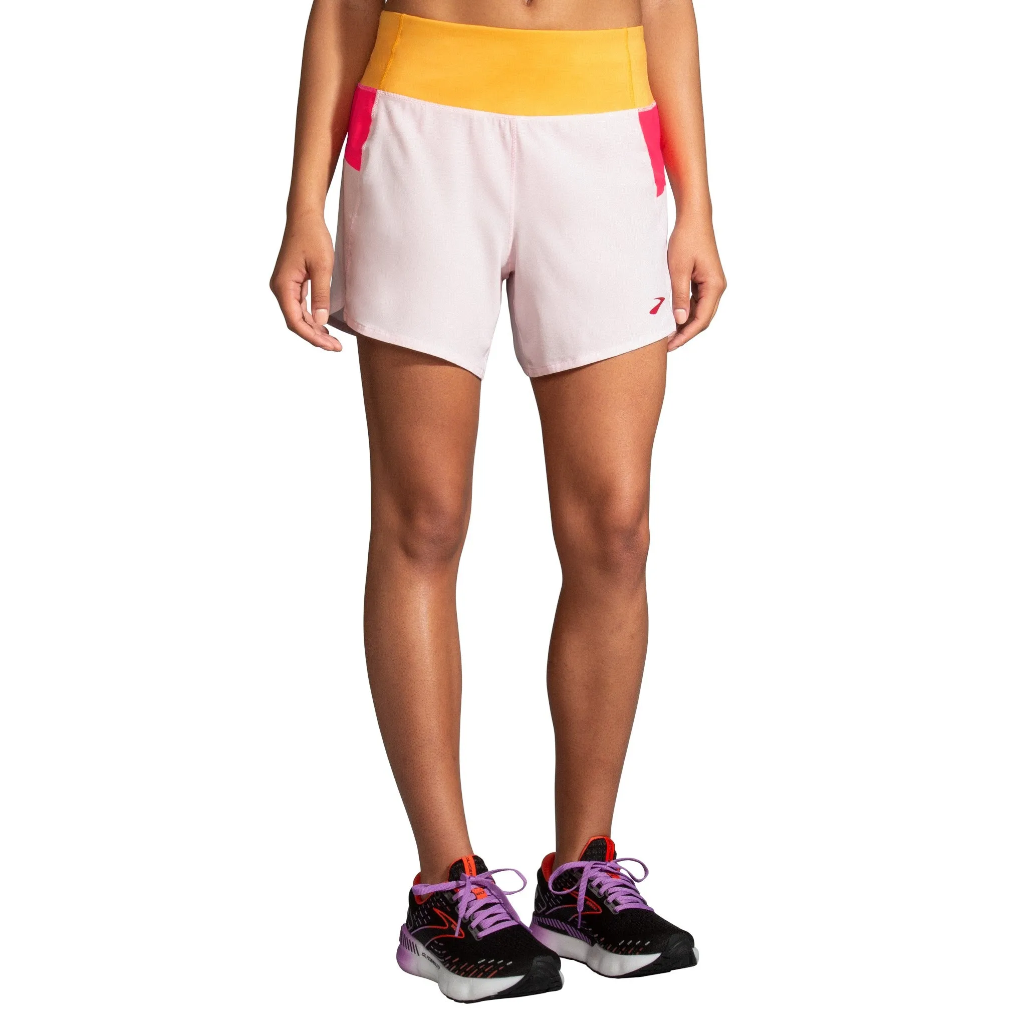 Brooks | Chaser 5" Short | Women's | Quartz/Hyper Pink/Sun Glow