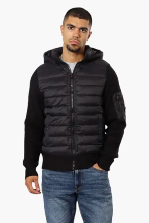 Canada Weather Gear Hooded Sweater Knit Lightweight Jacket - Black