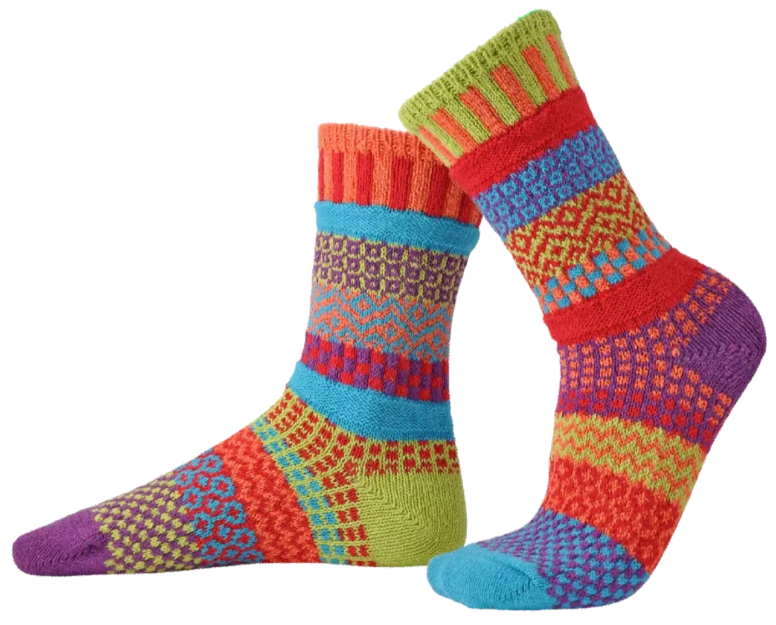 Cosmos Recycled Cotton Crew Socks