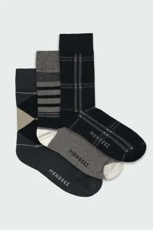 Exclusive Pack of 3 - Printed Crew Socks