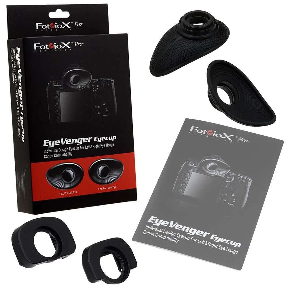 EyeVenger Eyecup Kit for Canon DSLR Cameras - Individually Designed Left & Right Eyecups for Canon EOS DSLRs