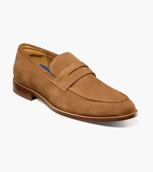 Florsheim Mens Rucci Suede Penny Loafer Shoe -Mocha