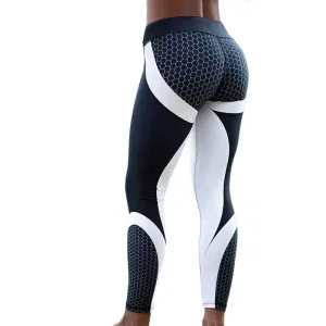 Hayoha Mesh Pattern Print Leggings fitness Leggings