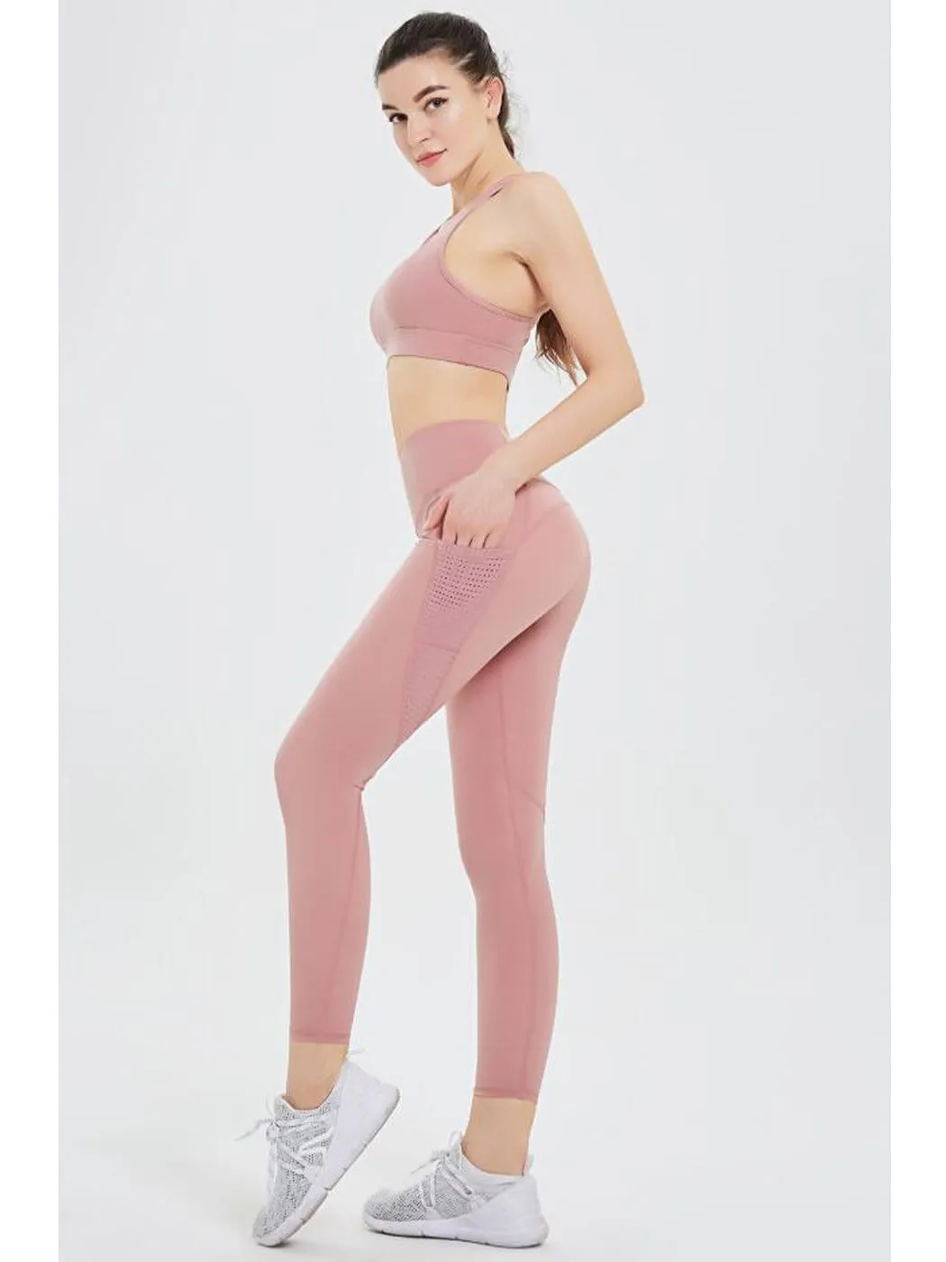 High Waist Yoga Pants with Pockets Tummy Control Leggings