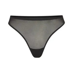 MESH BUILT UP THONG | ONYX