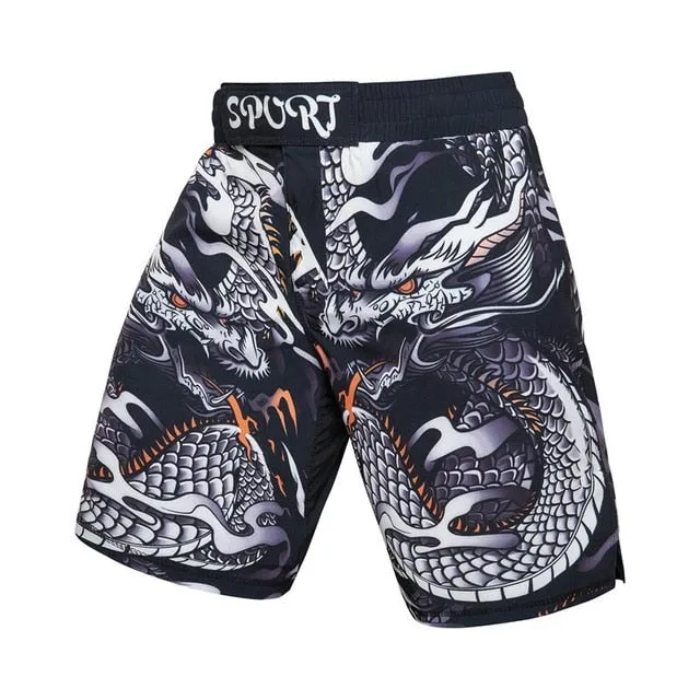 MMA Dragon Printed Workout Quick Dry Fitness Set