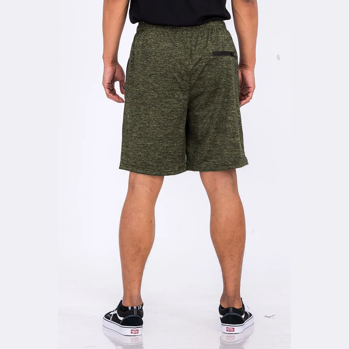 Olive Marbled Lightweight Active Shorts