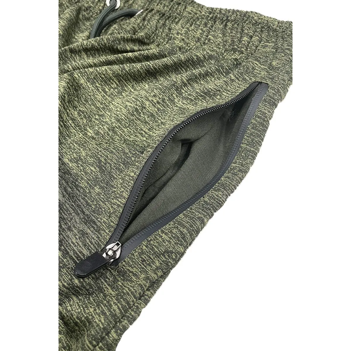 Olive Marbled Lightweight Active Shorts