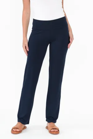 Pamela Dark Navy Bamboo Pants