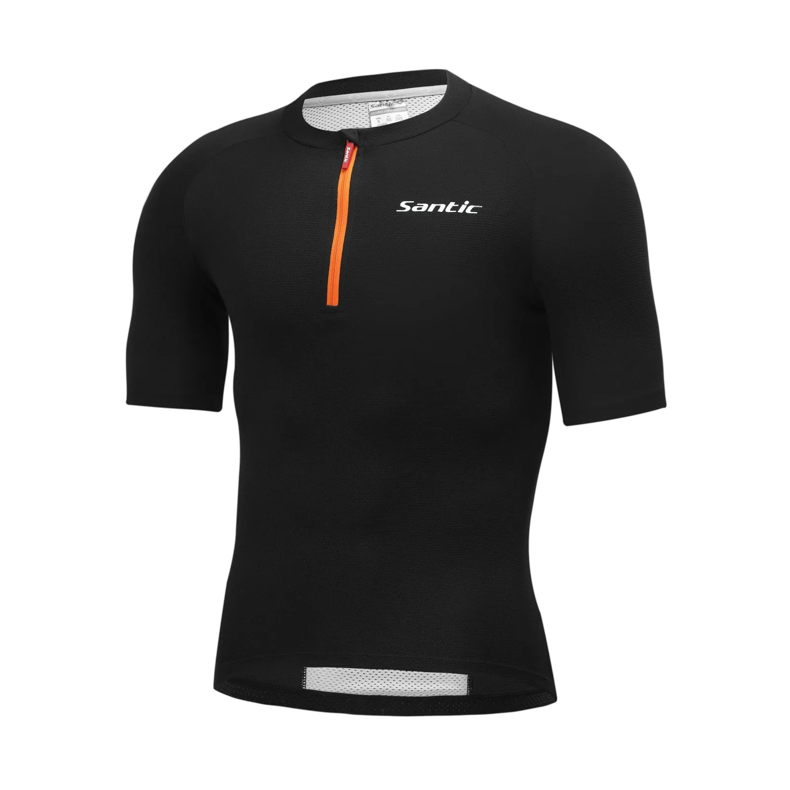 Santic Carden Men's Cycling Jersey Short Sleeves Breathable Black