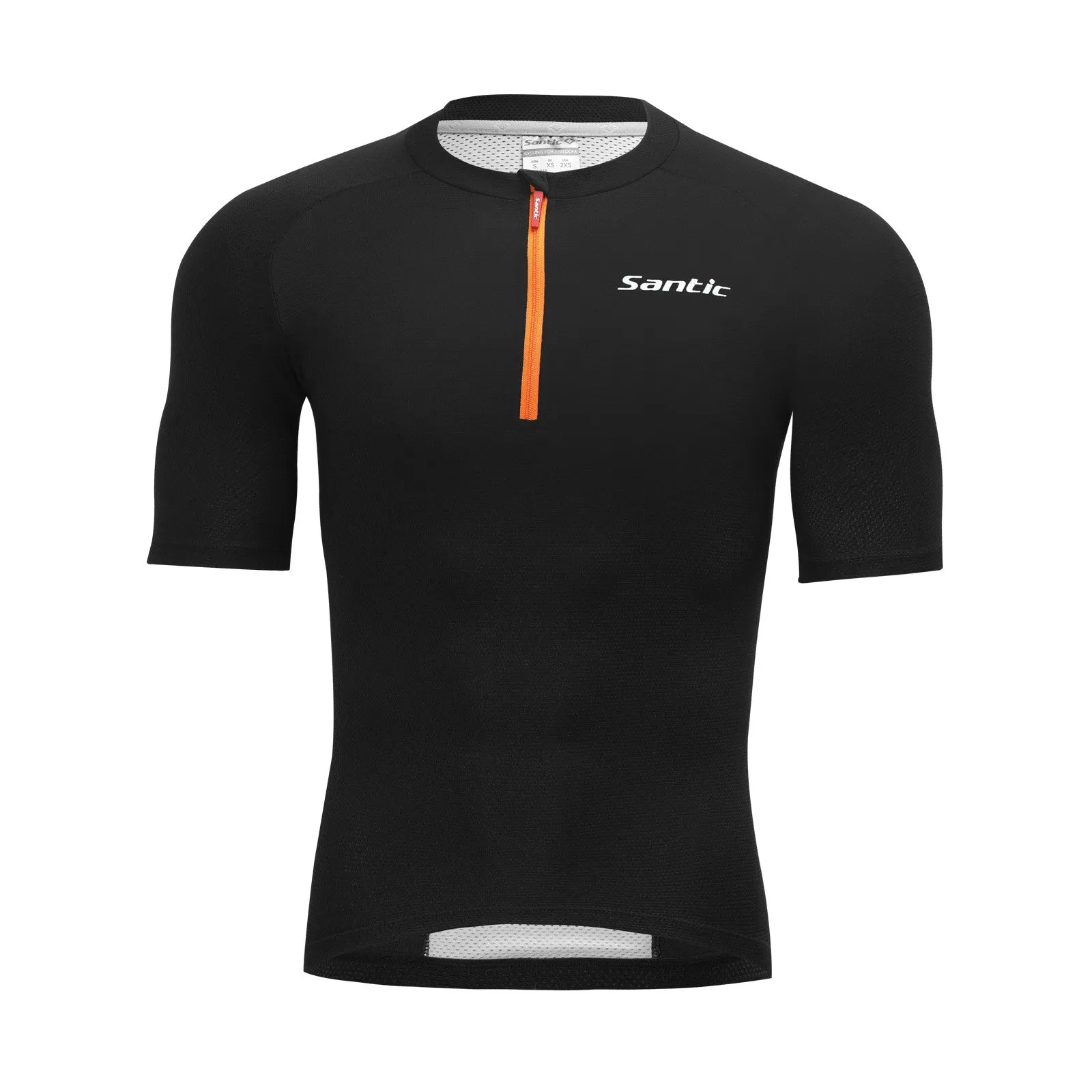 Santic Carden Men's Cycling Jersey Short Sleeves Breathable Black