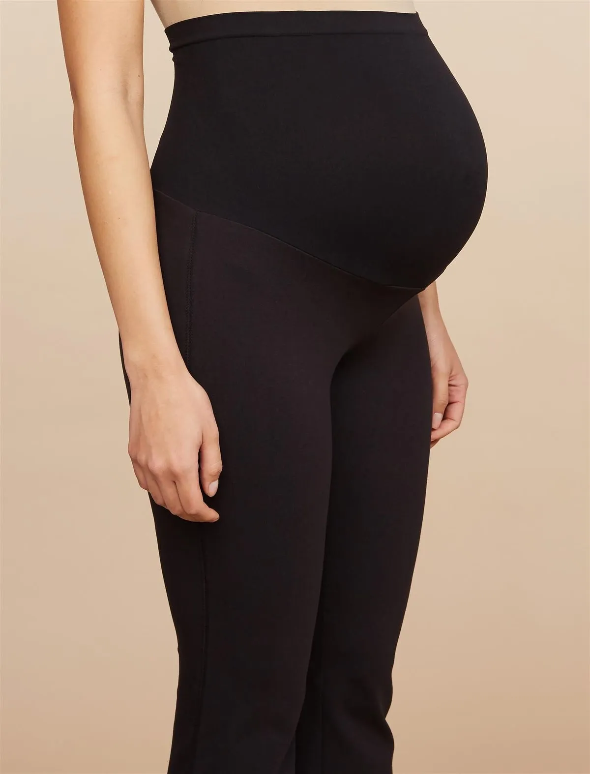 Secret Fit Belly Boot Cut Maternity Yoga Pants in Black