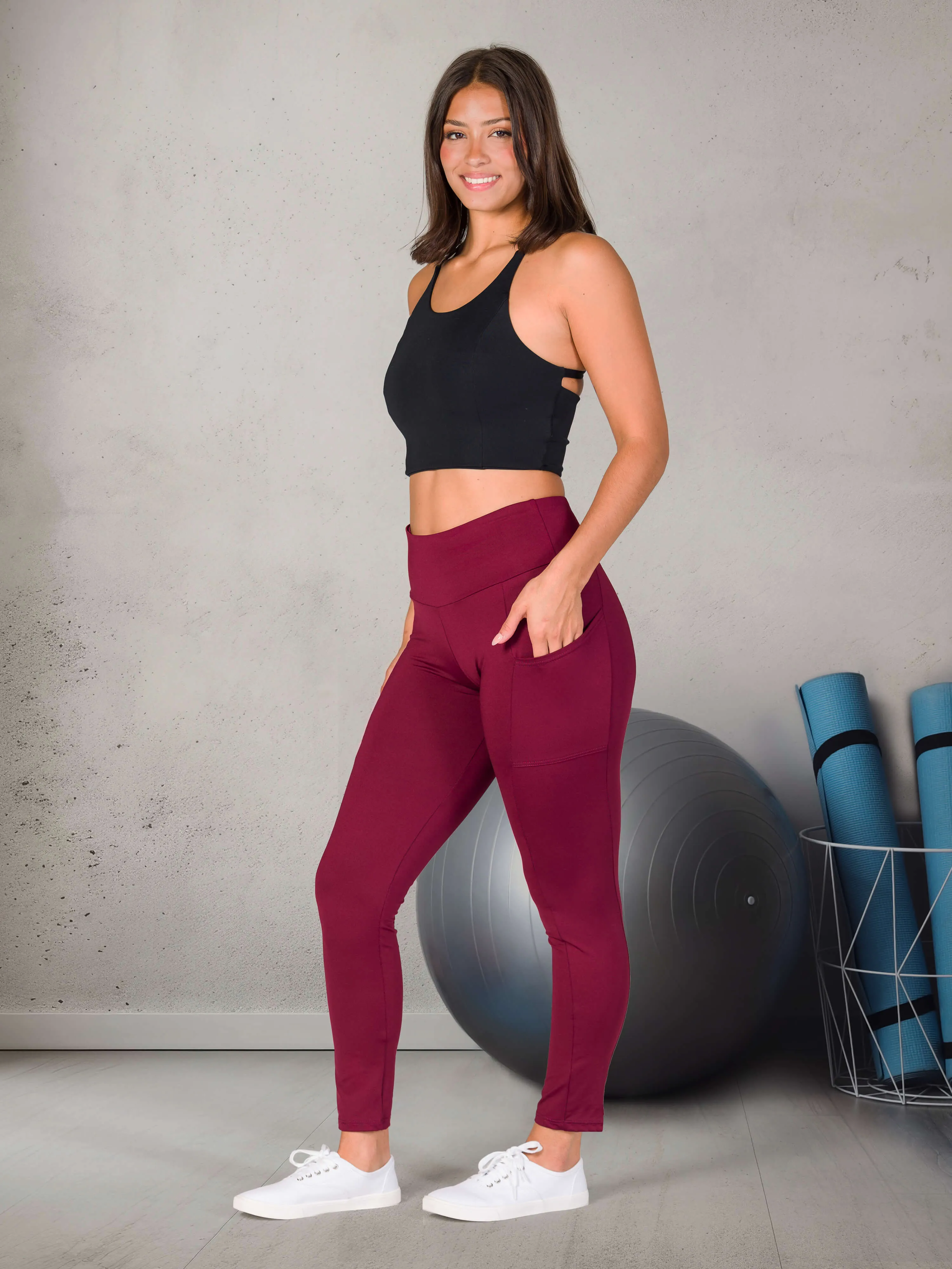 Side Pocket Ankle Length Yoga Pant Leggings