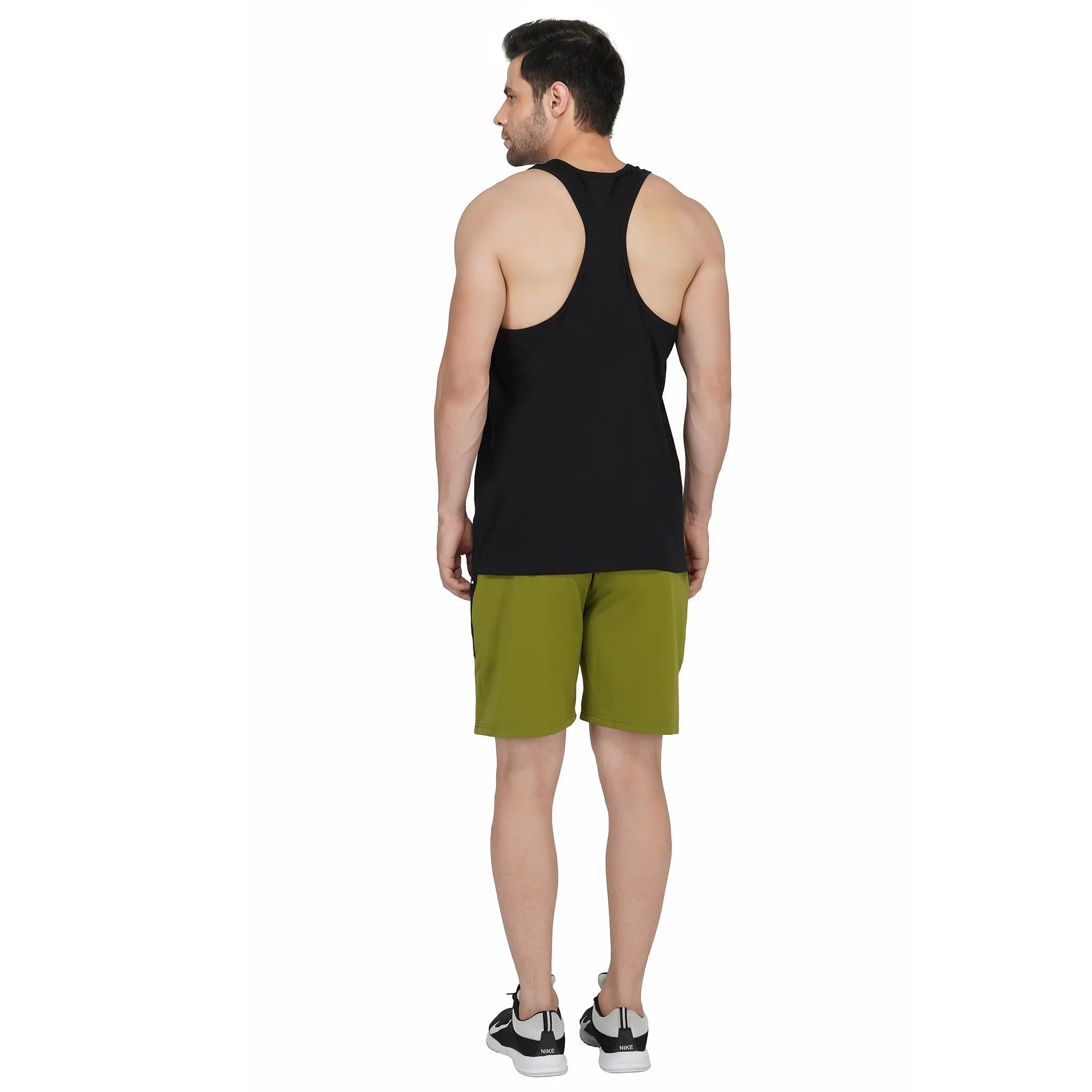 SLAY. Men's Activewear Black Printed Vest