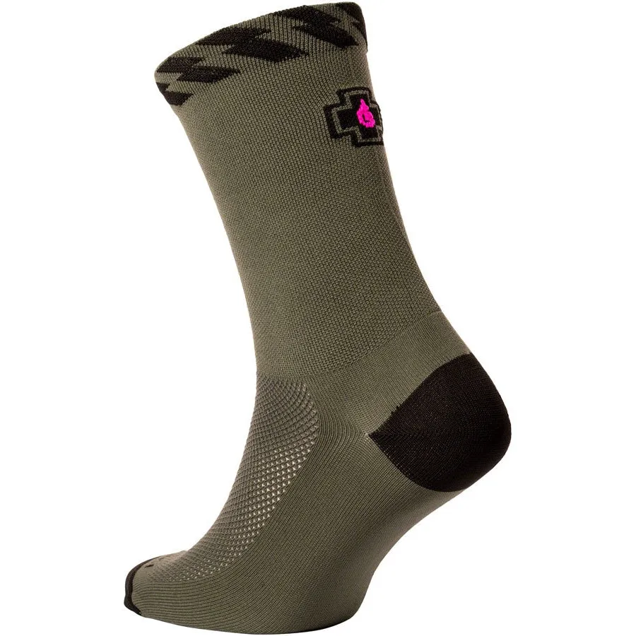 Tech Rider Men's Mountain Bike Socks - Green