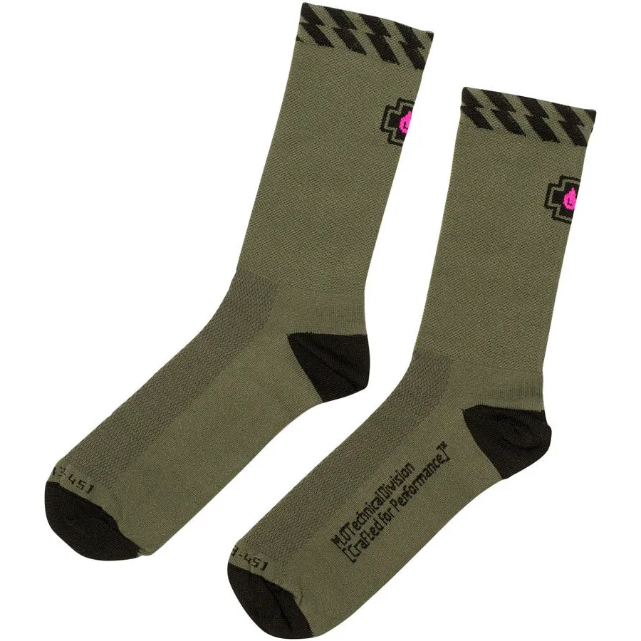 Tech Rider Men's Mountain Bike Socks - Green